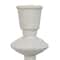 Hello Honey® Antique White Sand Finish Tall Metal Taper Candle Holder